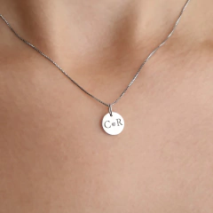 Colar Prata 925 Personalizado Inicial + Pedra - comprar online