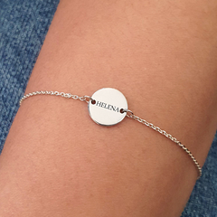 Pulseira Prata 925 Personalizado Medalha Nome - comprar online