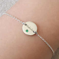 Pulseira Prata 925 Personalizado Nome + Pedra - comprar online