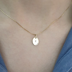 Colar Ouro 18k Personalizado Inicial + Data - comprar online