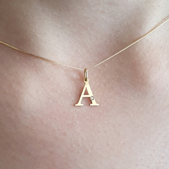Colar Ouro 18k Personalizado Inicial + Pedra na internet