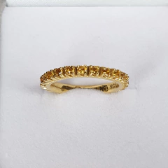 Anel Prata 925 Aliança Inteira P Citrinos na internet