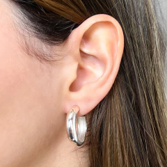 Brinco Argola Betina em Prata 925 Abaulada - loja online