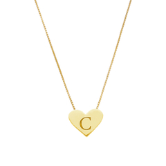 Colar Ouro 18k Personalizado Coração Inicial - comprar online