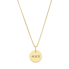 Colar Ouro 18k Personalizado Medalha Nome