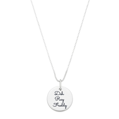 Colar Prata 925 Personalizado Medalha 3 Nomes