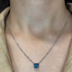 Colar Cushion M Prata 925 com Topázio London na internet