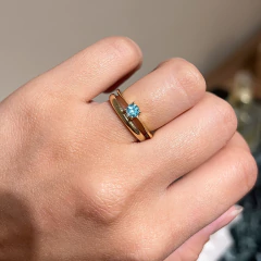 Anel Boreale Prata 925 com Apatita - Boreale Joias