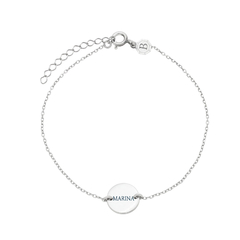 Pulseira Prata 925 Personalizado Medalha Nome