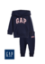 Conjunto Moleton Flanelado Gap LOGO Azul/Rosa