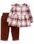 Conjunto 2 Peças Carter's Xadrez - Calça De Veludo Cotelê