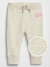 Conjunto Moletom Flanelado Gap LOGO Creme/Rosa na internet