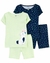 Pijama 04 peças Carter's Green Bunny