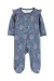 Macacão Carter's em algodão Floral Azul - duplo-zíper - comprar online