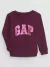 Moletom Flanelado babyGap Logo Rosa Metalizado