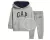 Conjunto Moletom Flanelado Gap Cinza