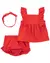 Conjunto Carter's em laise com babados vermelho - comprar online