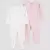 Kit 02 Macacões Carter's em Algodão Thermal Floral/Rosa - duplo zíper