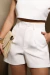 Conjunto Feminino Bermuda Cropped Social Alfaiataria