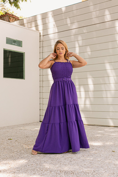Imagem do Vestido feminino Civil Elastex Social Forrado Cinto