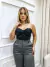 Imagem do Cropped Feminino Corselet Bojo Cetim