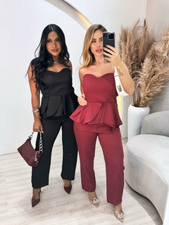 Conjunto Feminino Calça Zara + Cropped babado Stella Elegante - loja online