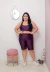 Conjunto Feminino Academia Plus Size Short Cropped