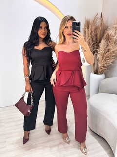 Conjunto Feminino Calça Zara + Cropped babado Stella Elegante - loja online