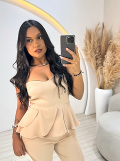 Imagem do Conjunto Feminino Calça Zara + Cropped babado Stella Elegante