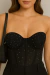 Cropped Feminino Corselet Brilho Bojo Strass Espartilho - Diozzi