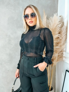 Calça Feminina Cargo Alfaiatária Pantalona Wide Leg - loja online