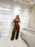 Conjunto Calça Pantalona Feminina Social + cropped Alfaiatária