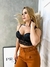 Cropped Feminino Renda Cetim Meia Taça - Diozzi