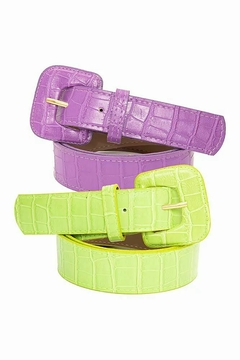 Imagem do Cinto Croco Fivela Texturizado