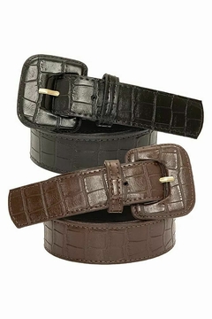 Cinto Croco Fivela Texturizado - Diozzi | Moda Feminina, Sapatos e Acessórios.