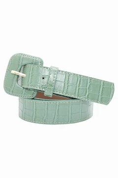 Cinto Croco Fivela Texturizado