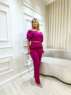 Imagem do Conjunto feminino calça + cropped basico