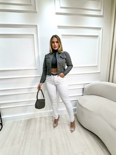 Jaqueta Jeans Feminina Botões Encapados - loja online