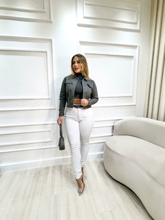 Jaqueta Jeans Feminina Botões Encapados