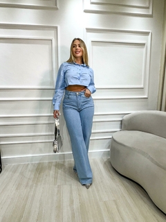 Camisa Cropped Social Feminina Strass Brilho Luxo na internet