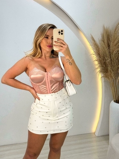 Cropped Feminino Corselet Bojo Cetim - loja online