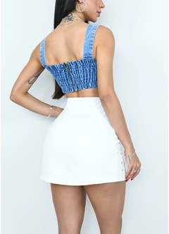 Short Saia Feminino Alfaiataria Aurora Com Strass - Diozzi | Moda Feminina, Sapatos e Acessórios.