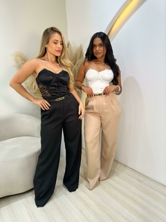 Calça Feminina Pantalona Alfaiataria Marina Cinto - comprar online