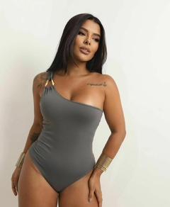 Body Feminino Poliamida Julia Nula detalhe dourado - loja online