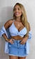 Conjunto Camisa + Cropped listrado de crepe na internet