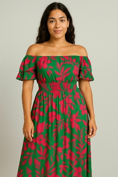 Vestido longo Ciganinha Floral - comprar online