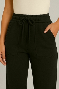 Calça Feminina Pantalona Moletom Wide Leg na internet