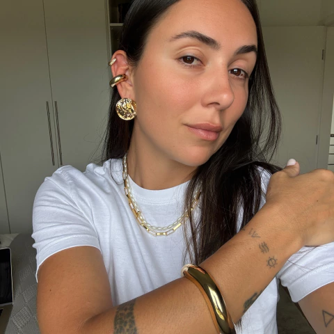 Kit Completo Essencial: Colar 2 fios, brinco círculo, piercing de pressão e bracelete - comprar online