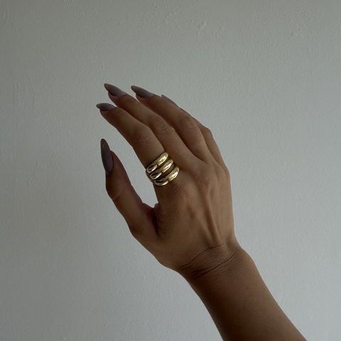 Anel 3 Fios Dourado - comprar online