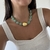 Colar Pedras Orgânicas Verde/Dourado - loja online